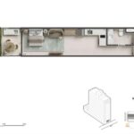Apartamentos compactos na Rua Cinco de Julho