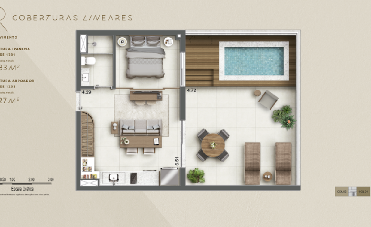 AR Ipanema Studios Com Lazer Lançamento Rua Joaquim Nabuco