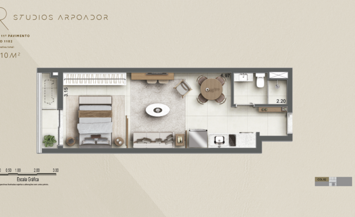 ar-ipanema-studios-com-lazer -lançamento-rua-joaquim-nabuco-soniaferreiraimoveisrj.com.br-planta-studios-arpoador-coluna-2