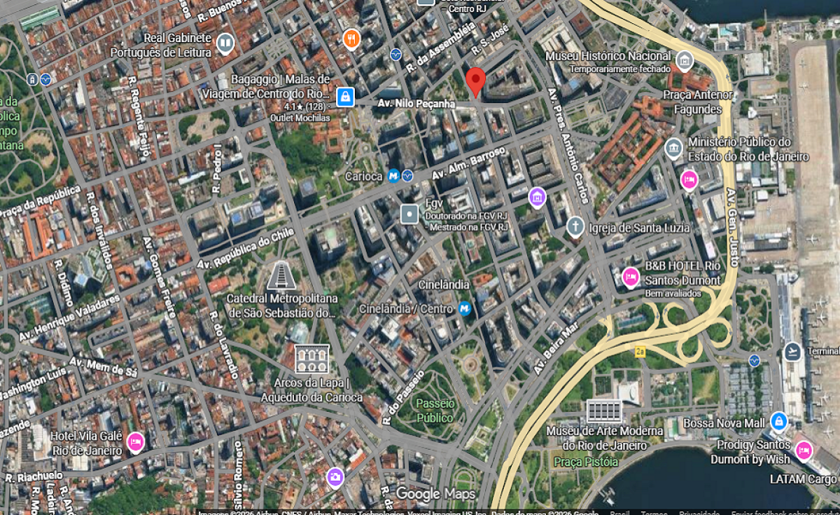 Studios e Apartamentos para investir no Centro do Rio - Mapa da Região