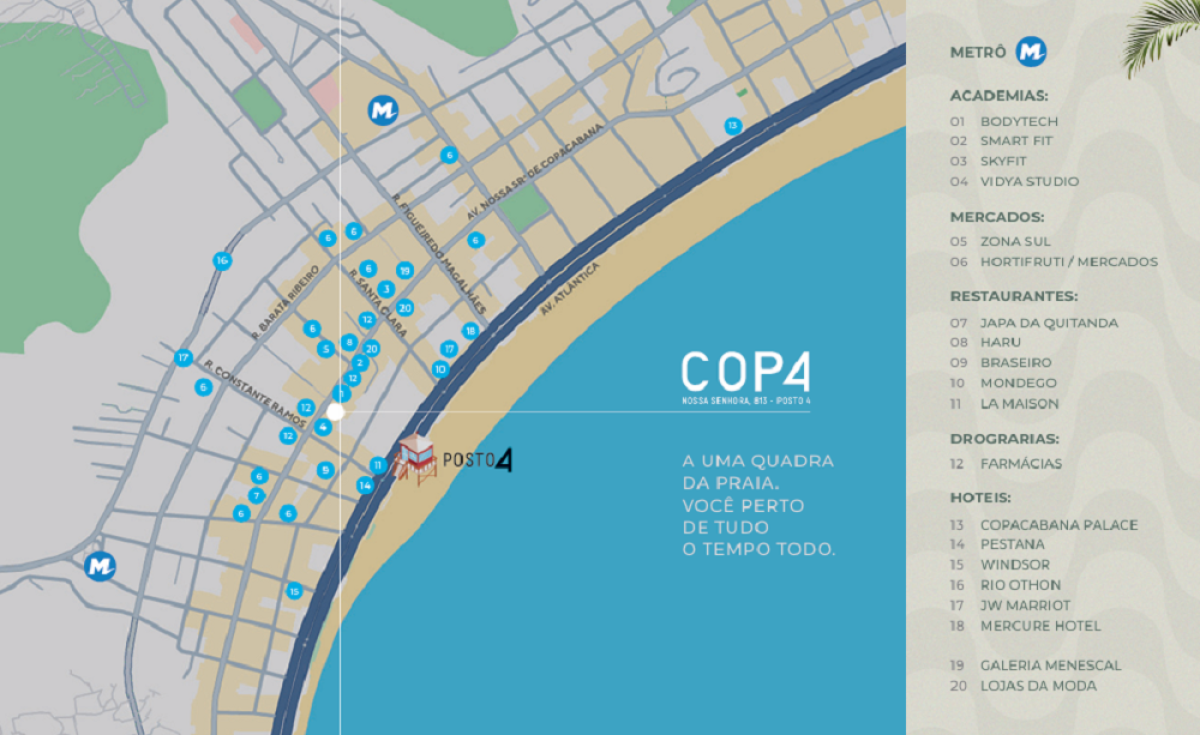 lançamento-em copacabana-cop4-na-av- nossa-senhora-de-copacabana- studios-e-double- suítes-soniaferreiraimoveisrj.com.br-mapa-localizacao-em-copabana