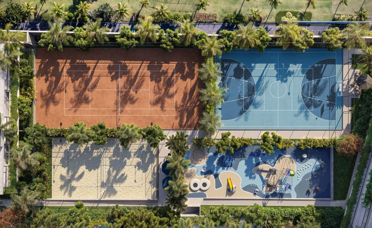 riio-piero-lissoni-barra-da-tijuca-soniaferreiraimoveisrj.com.br-perspectiva-ilustrada-vista-aerea-das-quadras-e-playground