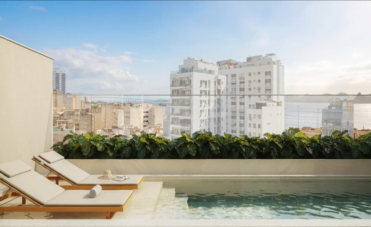 Rooftop com piscina no Flamengo